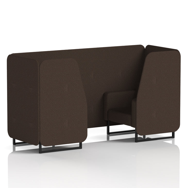 Brixworth Single Tone Office Booth – 2/4/6 Seater, Multiple Panel & Sofa Colours, Black or White Frame, Plywood/Foam/Fabric, Self-Assembly, 10yr Frame Warranty