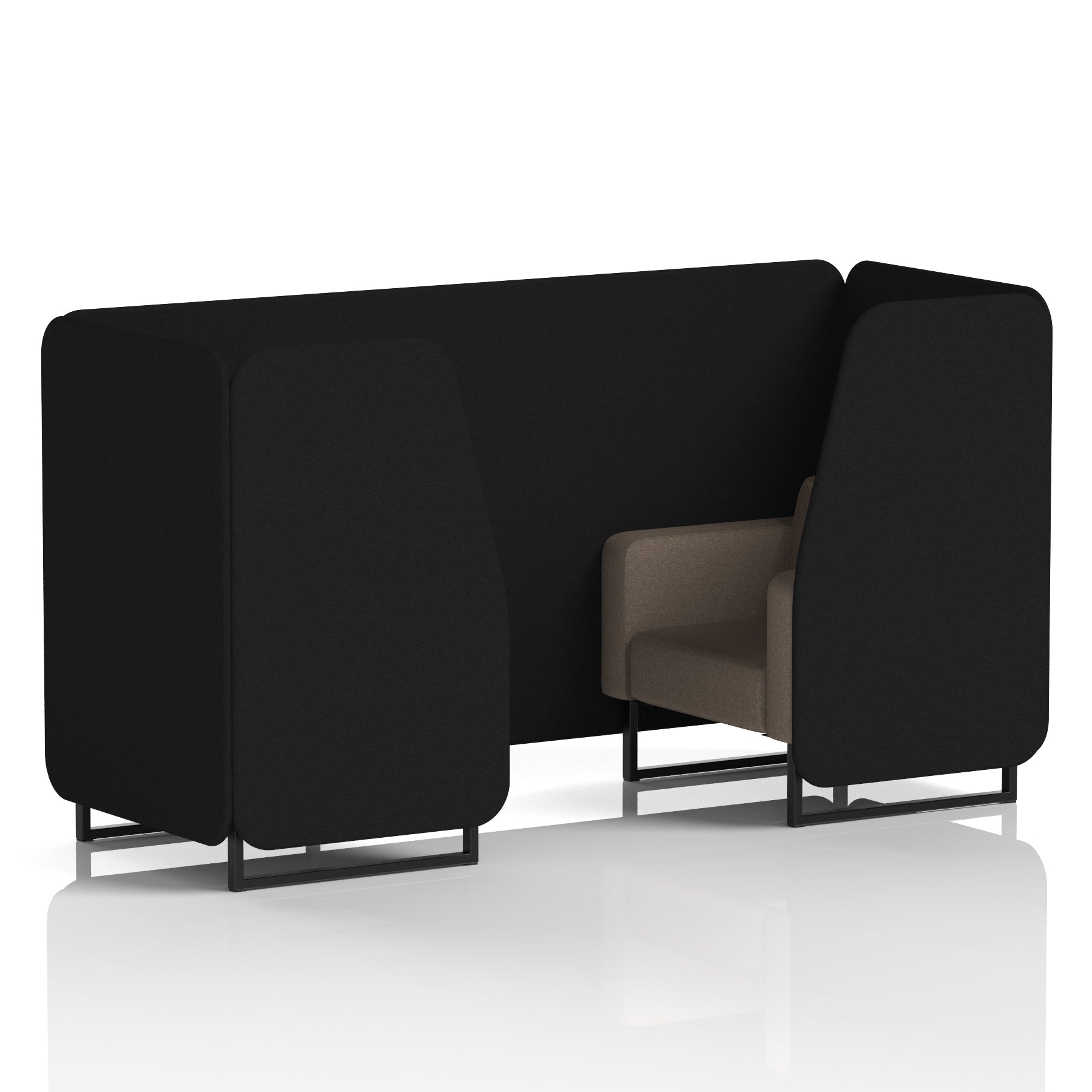 Brixworth Booth in Two Tone – 2, 4 or 6 Seater, Multiple Two-Tone Colour Options, Black or White Frame, Self-Assembly, Fabric & Foam, 10 Year Frame Warranty