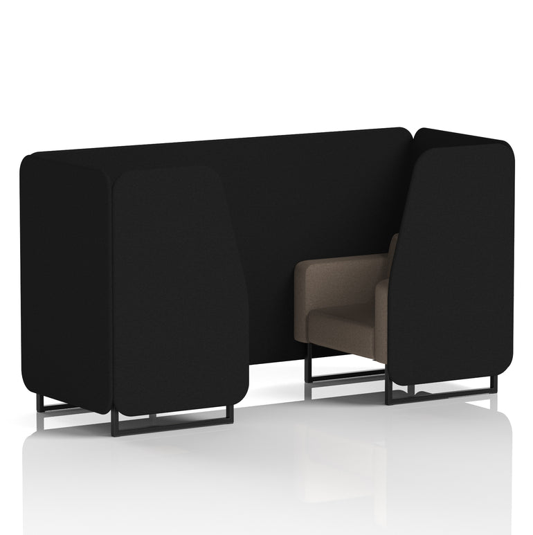Brixworth Booth in Two Tone – 2, 4 or 6 Seater, Multiple Two-Tone Colour Options, Black or White Frame, Self-Assembly, Fabric & Foam, 10 Year Frame Warranty