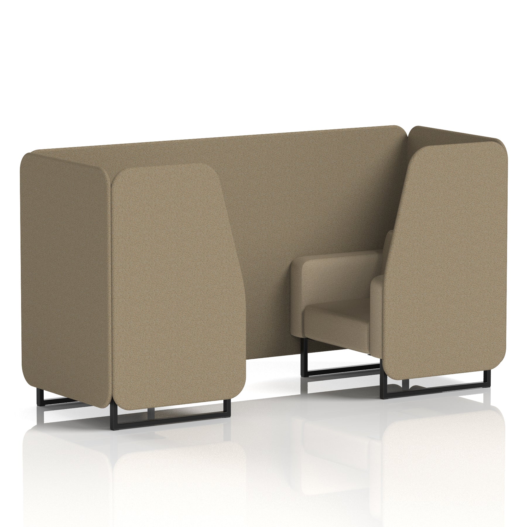 Brixworth Booth in Two Tone – 2, 4 or 6 Seater, Multiple Two-Tone Colour Options, Black or White Frame, Self-Assembly, Fabric & Foam, 10 Year Frame Warranty
