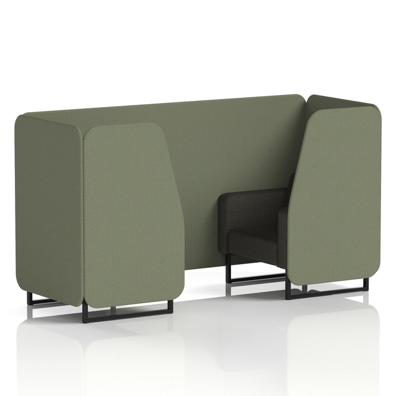 Brixworth Booth in Two Tone – 2, 4 or 6 Seater, Multiple Two-Tone Colour Options, Black or White Frame, Self-Assembly, Fabric & Foam, 10 Year Frame Warranty