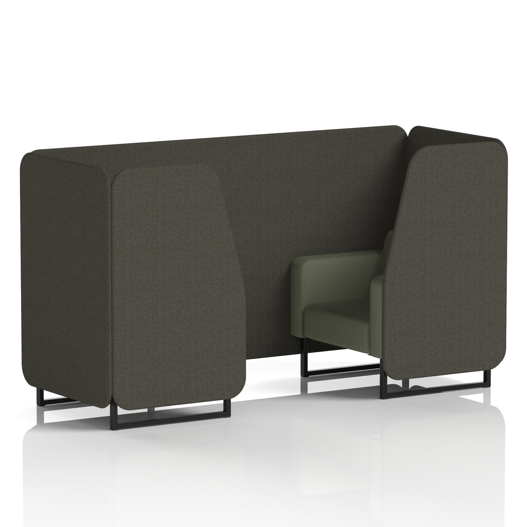 Brixworth Booth in Two Tone – 2, 4 or 6 Seater, Multiple Two-Tone Colour Options, Black or White Frame, Self-Assembly, Fabric & Foam, 10 Year Frame Warranty