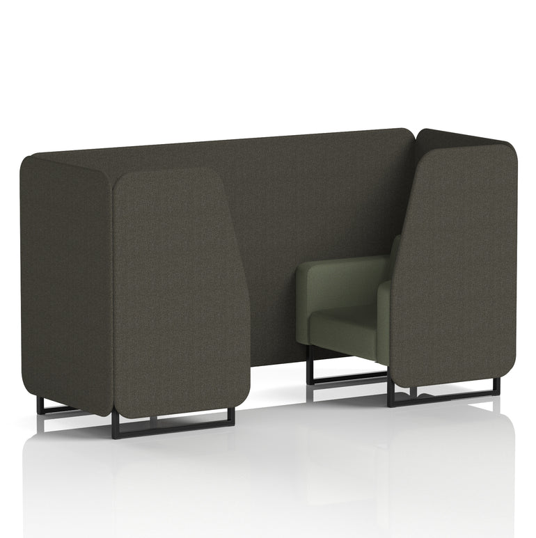 Brixworth Booth in Two Tone – 2, 4 or 6 Seater, Multiple Two-Tone Colour Options, Black or White Frame, Self-Assembly, Fabric & Foam, 10 Year Frame Warranty