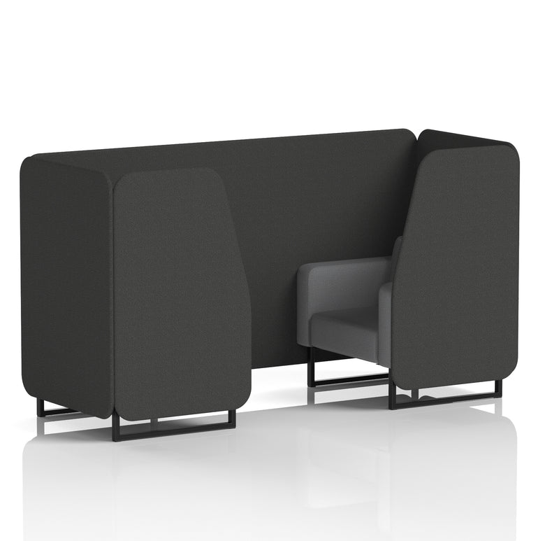 Brixworth Booth in Two Tone – 2, 4 or 6 Seater, Multiple Two-Tone Colour Options, Black or White Frame, Self-Assembly, Fabric & Foam, 10 Year Frame Warranty