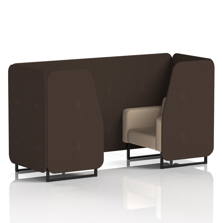 Brixworth Booth in Two Tone – 2, 4 or 6 Seater, Multiple Two-Tone Colour Options, Black or White Frame, Self-Assembly, Fabric & Foam, 10 Year Frame Warranty