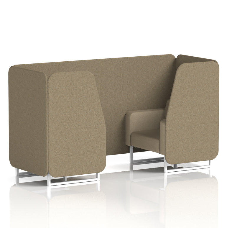 Brixworth Booth in Two Tone – 2, 4 or 6 Seater, Multiple Two-Tone Colour Options, Black or White Frame, Self-Assembly, Fabric & Foam, 10 Year Frame Warranty
