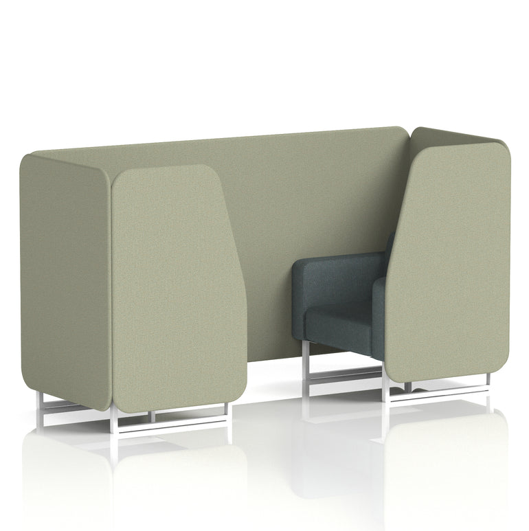 Brixworth Booth in Two Tone – 2, 4 or 6 Seater, Multiple Two-Tone Colour Options, Black or White Frame, Self-Assembly, Fabric & Foam, 10 Year Frame Warranty