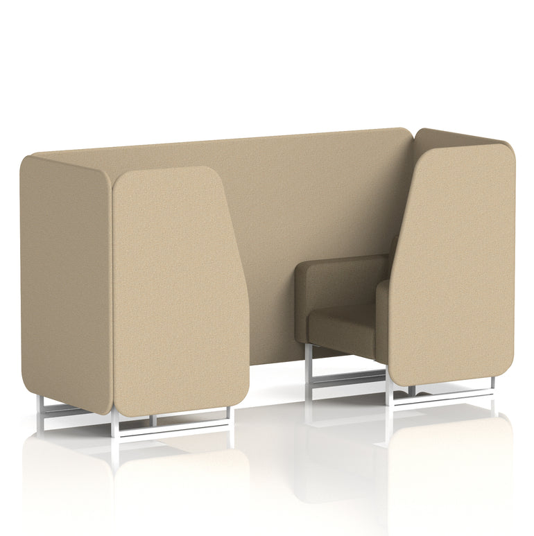 Brixworth Booth in Two Tone – 2, 4 or 6 Seater, Multiple Two-Tone Colour Options, Black or White Frame, Self-Assembly, Fabric & Foam, 10 Year Frame Warranty