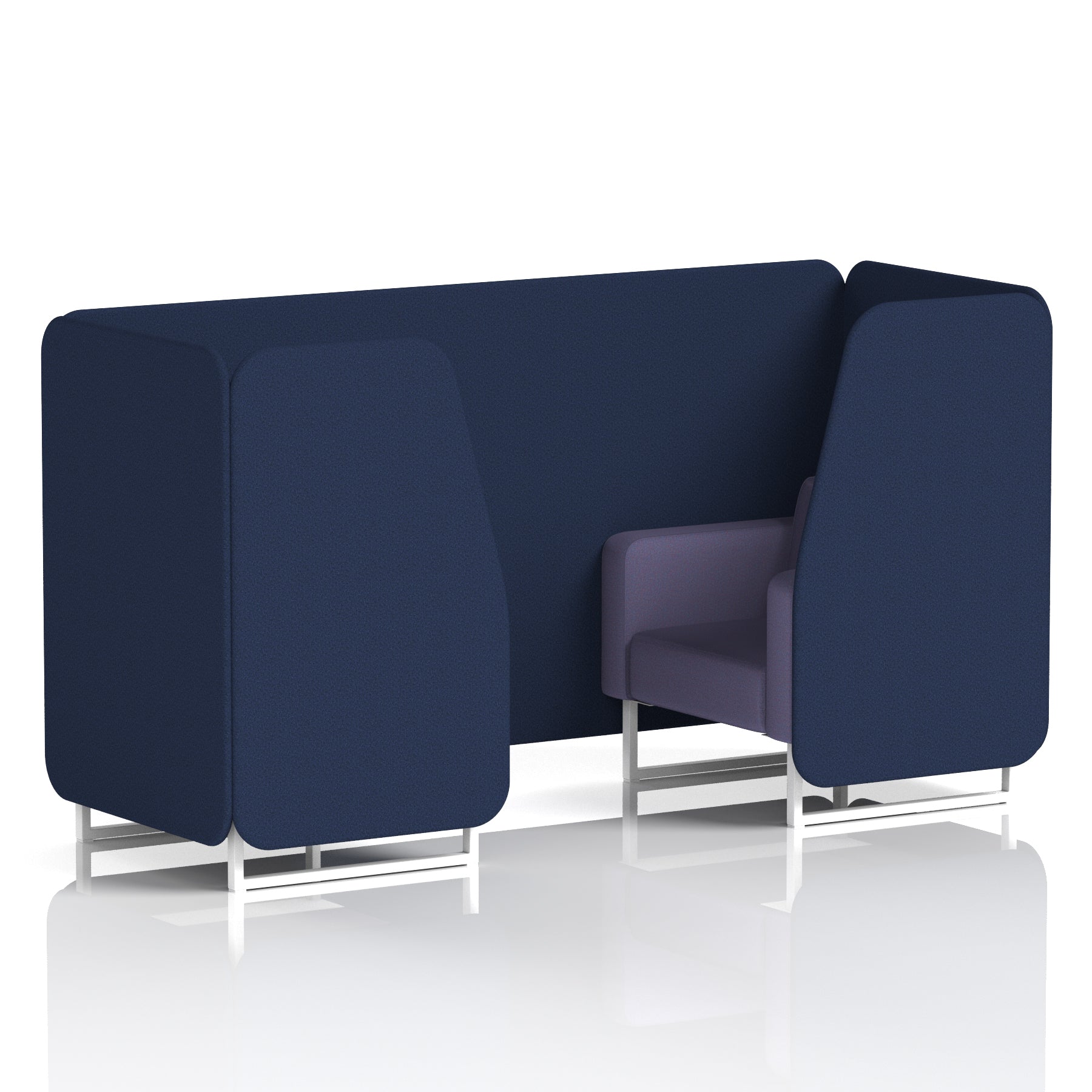 Brixworth Booth in Two Tone – 2, 4 or 6 Seater, Multiple Two-Tone Colour Options, Black or White Frame, Self-Assembly, Fabric & Foam, 10 Year Frame Warranty
