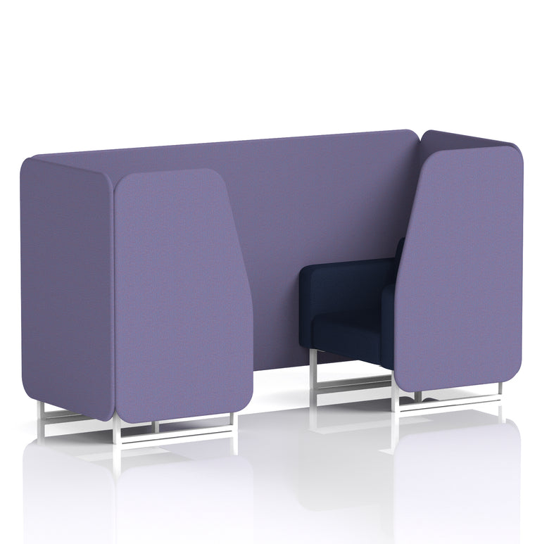 Brixworth Booth in Two Tone – 2, 4 or 6 Seater, Multiple Two-Tone Colour Options, Black or White Frame, Self-Assembly, Fabric & Foam, 10 Year Frame Warranty