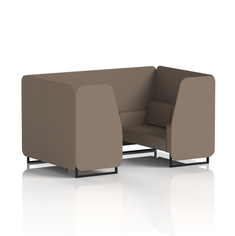 Brixworth Single Tone Office Booth – 2/4/6 Seater, Multiple Panel & Sofa Colours, Black or White Frame, Plywood/Foam/Fabric, Self-Assembly, 10yr Frame Warranty