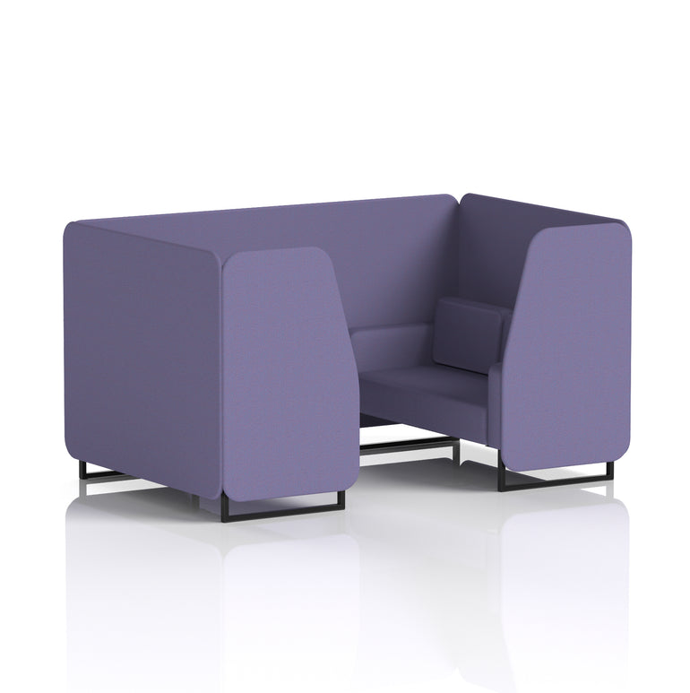 Brixworth Single Tone Office Booth – 2/4/6 Seater, Multiple Panel & Sofa Colours, Black or White Frame, Plywood/Foam/Fabric, Self-Assembly, 10yr Frame Warranty