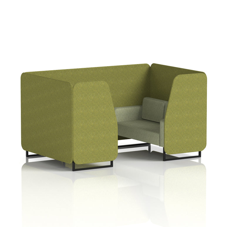 Brixworth Booth in Two Tone – 2, 4 or 6 Seater, Multiple Two-Tone Colour Options, Black or White Frame, Self-Assembly, Fabric & Foam, 10 Year Frame Warranty