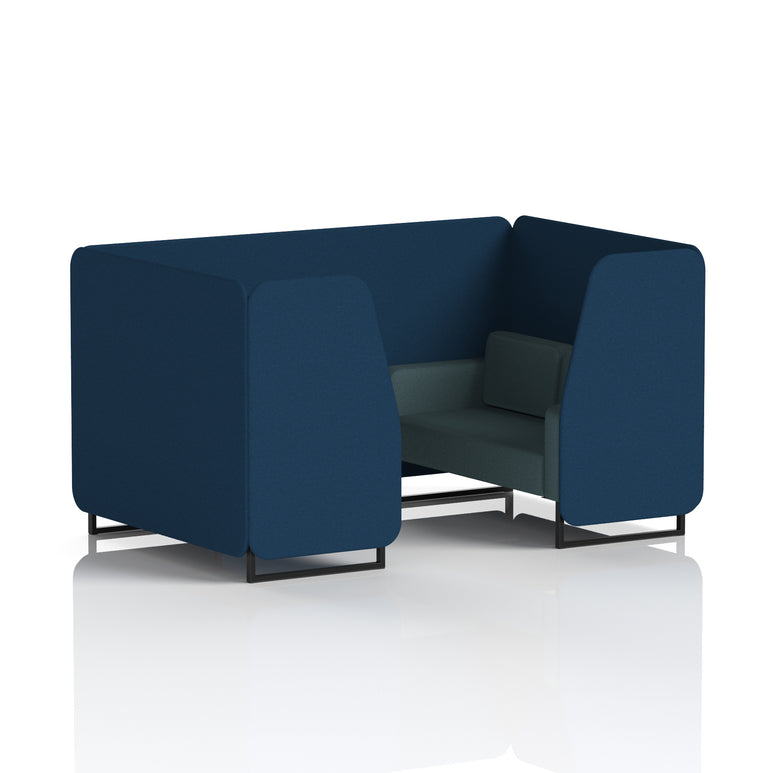 Brixworth Booth in Two Tone – 2, 4 or 6 Seater, Multiple Two-Tone Colour Options, Black or White Frame, Self-Assembly, Fabric & Foam, 10 Year Frame Warranty