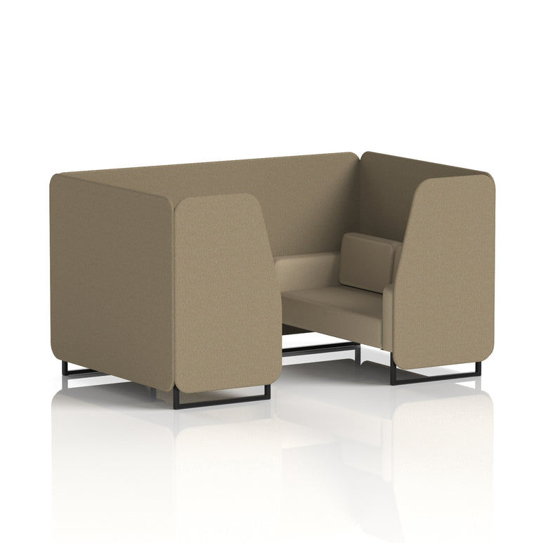 Brixworth Booth in Two Tone – 2, 4 or 6 Seater, Multiple Two-Tone Colour Options, Black or White Frame, Self-Assembly, Fabric & Foam, 10 Year Frame Warranty