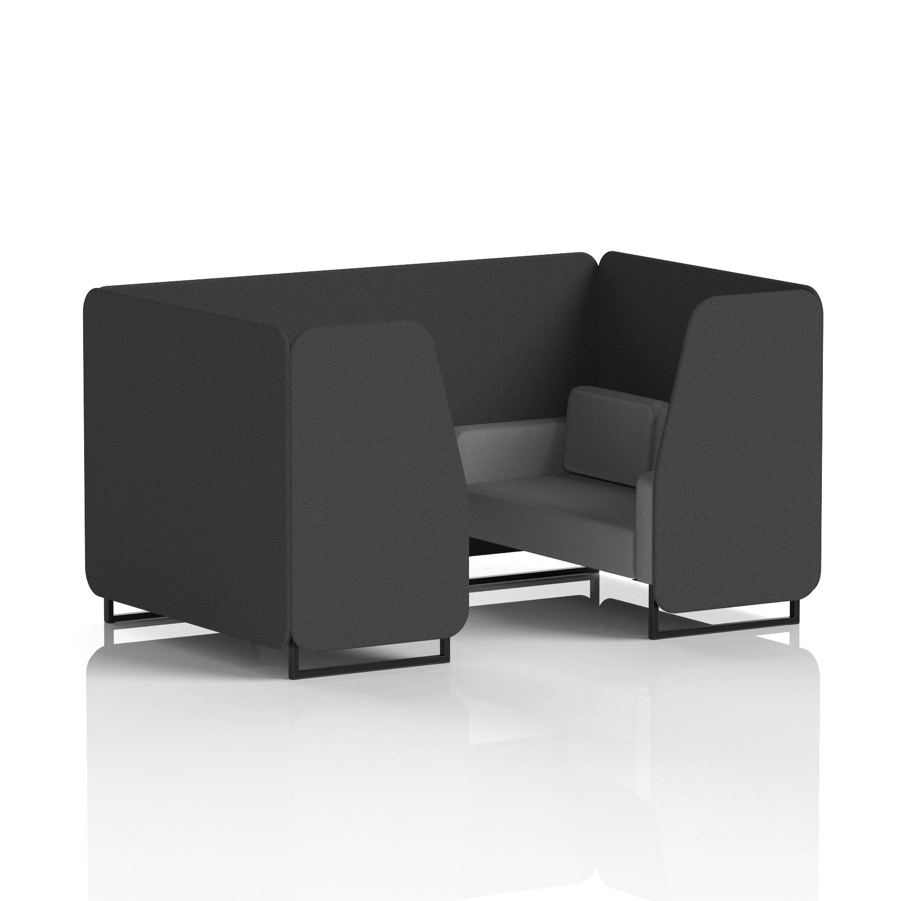 Brixworth Booth in Two Tone – 2, 4 or 6 Seater, Multiple Two-Tone Colour Options, Black or White Frame, Self-Assembly, Fabric & Foam, 10 Year Frame Warranty