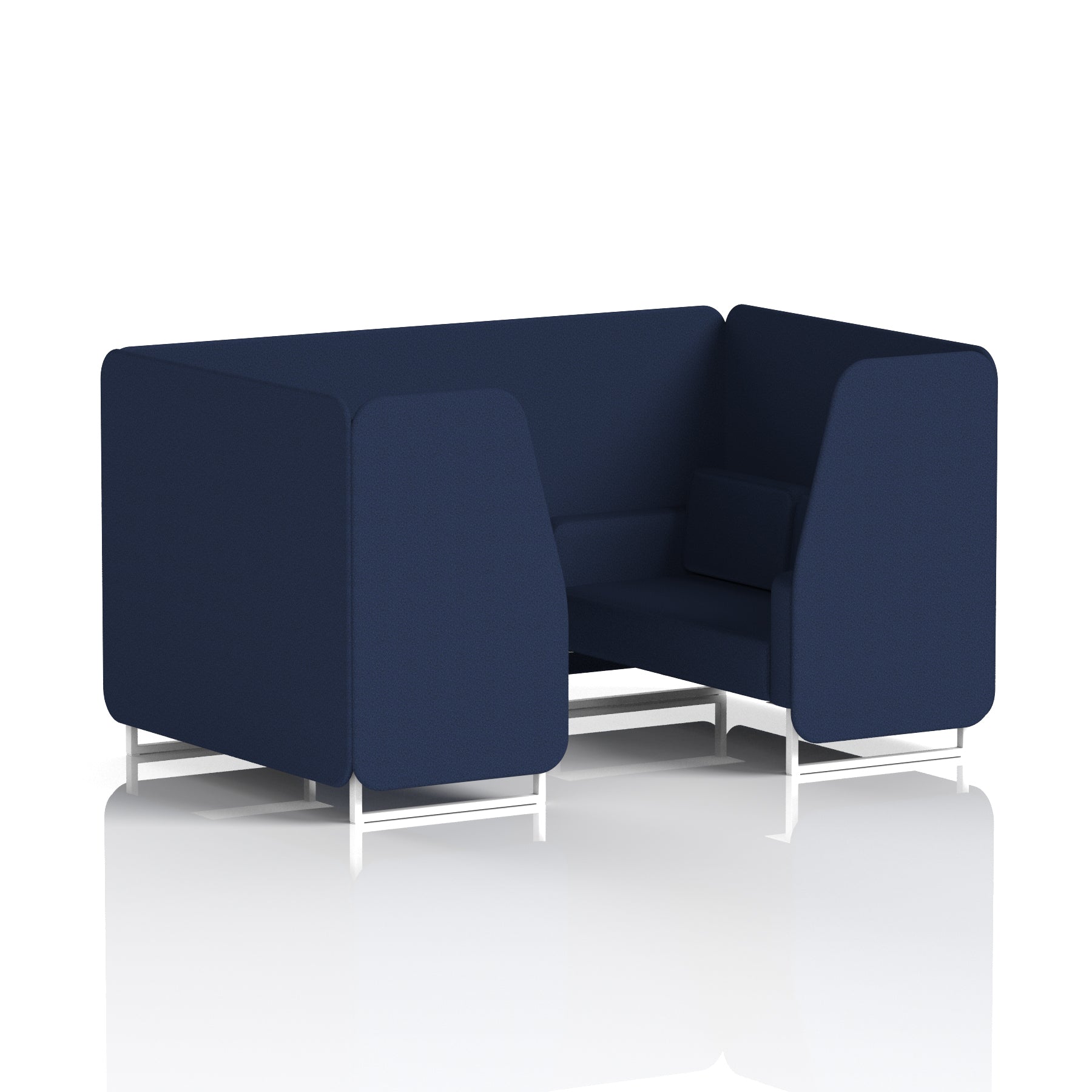 Brixworth Single Tone Office Booth – 2/4/6 Seater, Multiple Panel & Sofa Colours, Black or White Frame, Plywood/Foam/Fabric, Self-Assembly, 10yr Frame Warranty
