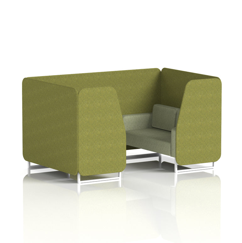 Brixworth Booth in Two Tone – 2, 4 or 6 Seater, Multiple Two-Tone Colour Options, Black or White Frame, Self-Assembly, Fabric & Foam, 10 Year Frame Warranty