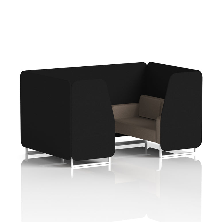 Brixworth Booth in Two Tone – 2, 4 or 6 Seater, Multiple Two-Tone Colour Options, Black or White Frame, Self-Assembly, Fabric & Foam, 10 Year Frame Warranty