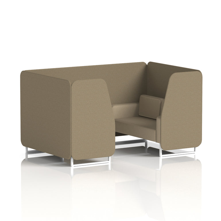 Brixworth Booth in Two Tone – 2, 4 or 6 Seater, Multiple Two-Tone Colour Options, Black or White Frame, Self-Assembly, Fabric & Foam, 10 Year Frame Warranty