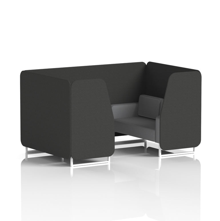 Brixworth Booth in Two Tone – 2, 4 or 6 Seater, Multiple Two-Tone Colour Options, Black or White Frame, Self-Assembly, Fabric & Foam, 10 Year Frame Warranty