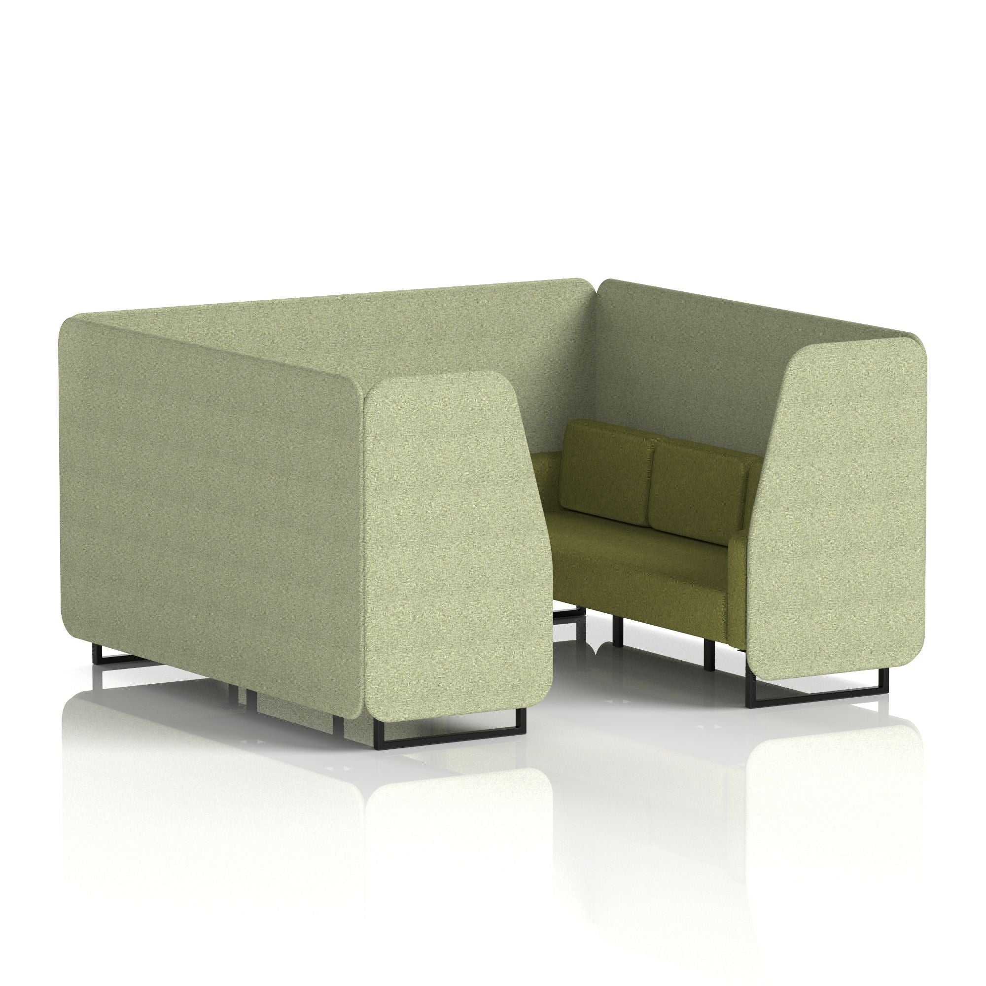 Brixworth Booth in Two Tone – 2, 4 or 6 Seater, Multiple Two-Tone Colour Options, Black or White Frame, Self-Assembly, Fabric & Foam, 10 Year Frame Warranty