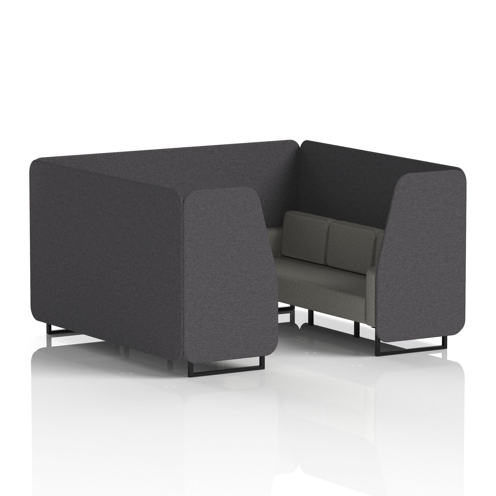 Brixworth Booth in Two Tone – 2, 4 or 6 Seater, Multiple Two-Tone Colour Options, Black or White Frame, Self-Assembly, Fabric & Foam, 10 Year Frame Warranty