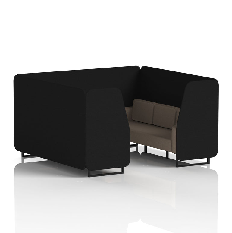 Brixworth Booth in Two Tone – 2, 4 or 6 Seater, Multiple Two-Tone Colour Options, Black or White Frame, Self-Assembly, Fabric & Foam, 10 Year Frame Warranty