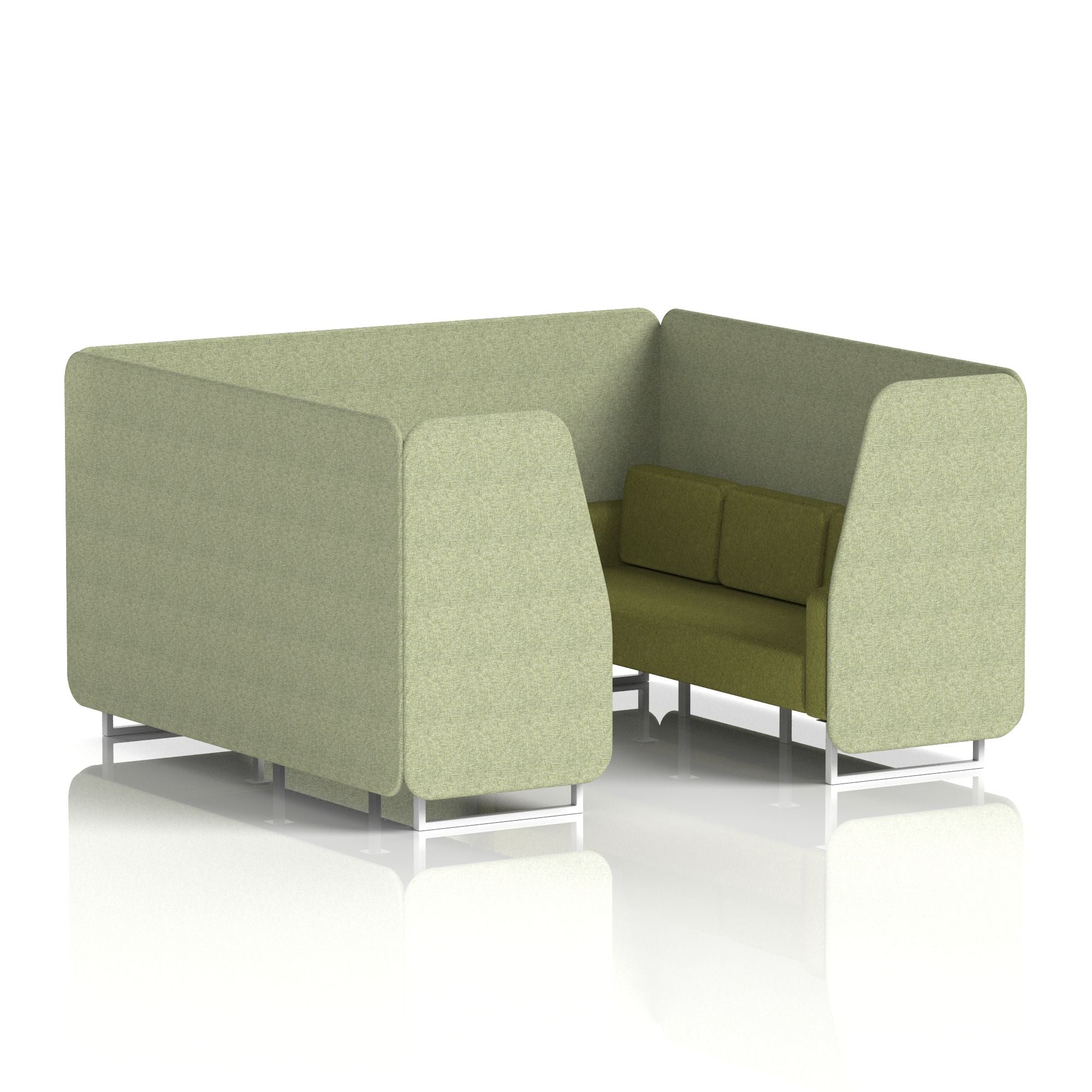 Brixworth Booth in Two Tone – 2, 4 or 6 Seater, Multiple Two-Tone Colour Options, Black or White Frame, Self-Assembly, Fabric & Foam, 10 Year Frame Warranty