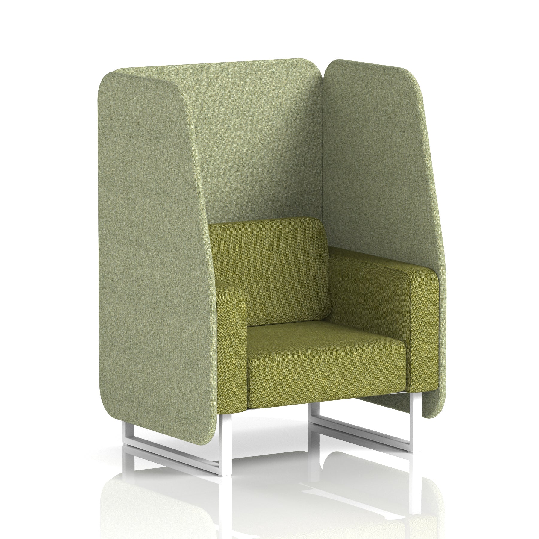 Brixworth Open Office Booth Pod, 1–3 Seater, Multiple Two-Tone Colour Options, Black or White Frame, Plywood & Fabric, Self-Assembly, 10yr Frame/5yr Fabric Warranty