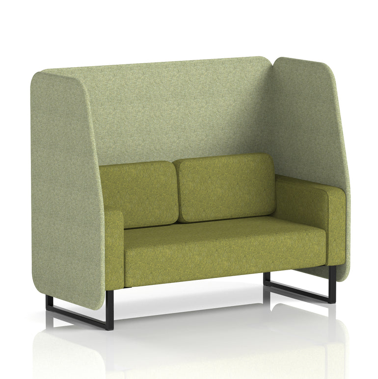 Brixworth Open Office Booth Pod, 1–3 Seater, Multiple Two-Tone Colour Options, Black or White Frame, Plywood & Fabric, Self-Assembly, 10yr Frame/5yr Fabric Warranty