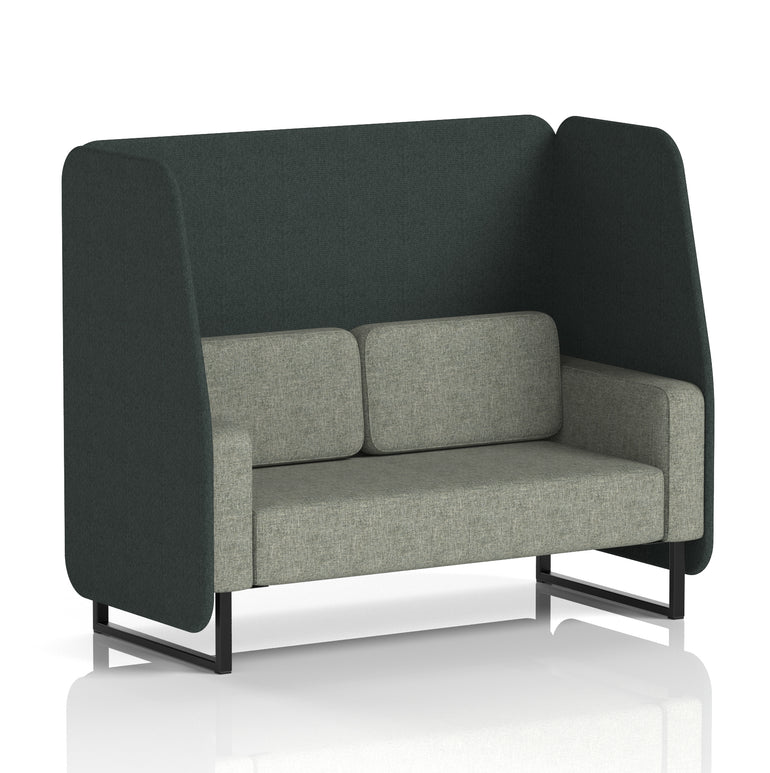 Brixworth Open Office Booth Pod, 1–3 Seater, Multiple Two-Tone Colour Options, Black or White Frame, Plywood & Fabric, Self-Assembly, 10yr Frame/5yr Fabric Warranty