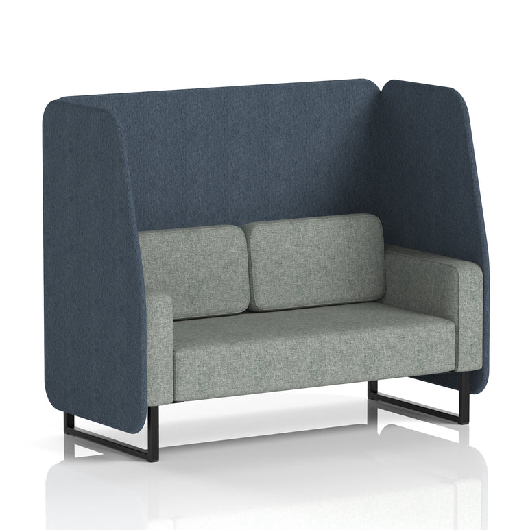 Brixworth Open Office Booth Pod, 1–3 Seater, Multiple Two-Tone Colour Options, Black or White Frame, Plywood & Fabric, Self-Assembly, 10yr Frame/5yr Fabric Warranty