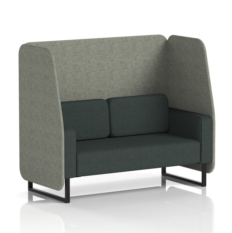 Brixworth Open Office Booth Pod, 1–3 Seater, Multiple Two-Tone Colour Options, Black or White Frame, Plywood & Fabric, Self-Assembly, 10yr Frame/5yr Fabric Warranty