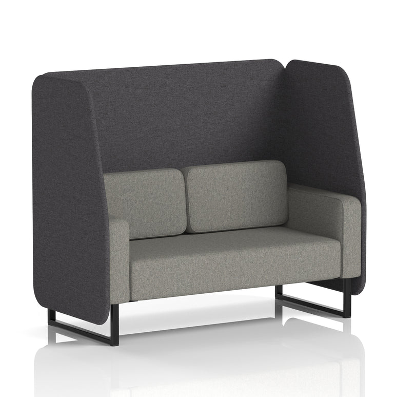 Brixworth Open Office Booth Pod, 1–3 Seater, Multiple Two-Tone Colour Options, Black or White Frame, Plywood & Fabric, Self-Assembly, 10yr Frame/5yr Fabric Warranty