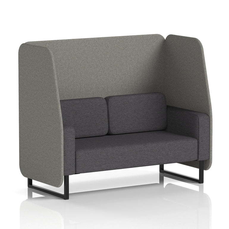 Brixworth Open Office Booth Pod, 1–3 Seater, Multiple Two-Tone Colour Options, Black or White Frame, Plywood & Fabric, Self-Assembly, 10yr Frame/5yr Fabric Warranty