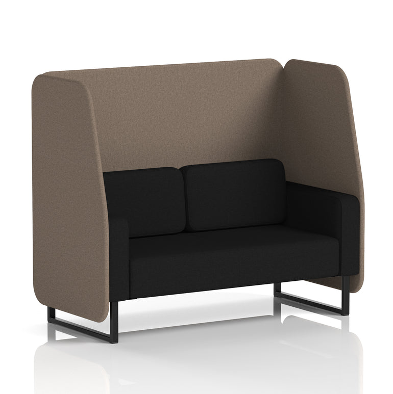 Brixworth Open Office Booth Pod, 1–3 Seater, Multiple Two-Tone Colour Options, Black or White Frame, Plywood & Fabric, Self-Assembly, 10yr Frame/5yr Fabric Warranty