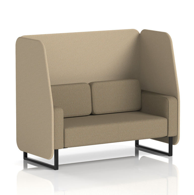 Brixworth Open Office Booth Pod, 1–3 Seater, Multiple Two-Tone Colour Options, Black or White Frame, Plywood & Fabric, Self-Assembly, 10yr Frame/5yr Fabric Warranty