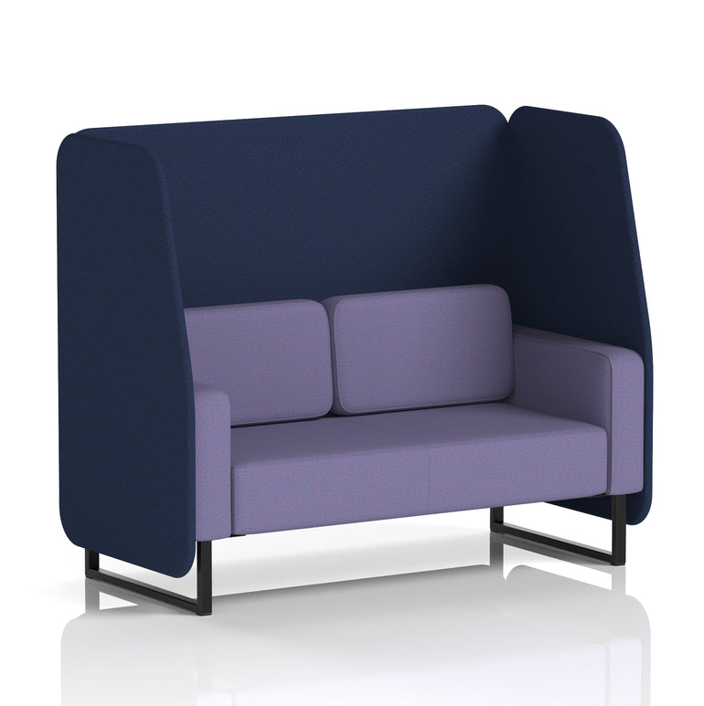 Brixworth Open Office Booth Pod, 1–3 Seater, Multiple Two-Tone Colour Options, Black or White Frame, Plywood & Fabric, Self-Assembly, 10yr Frame/5yr Fabric Warranty
