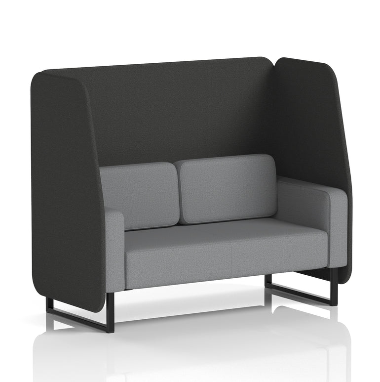 Brixworth Open Office Booth Pod, 1–3 Seater, Multiple Two-Tone Colour Options, Black or White Frame, Plywood & Fabric, Self-Assembly, 10yr Frame/5yr Fabric Warranty