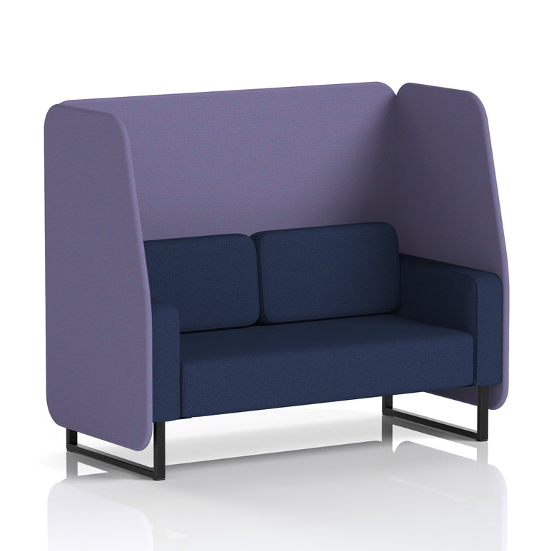 Brixworth Open Office Booth Pod, 1–3 Seater, Multiple Two-Tone Colour Options, Black or White Frame, Plywood & Fabric, Self-Assembly, 10yr Frame/5yr Fabric Warranty