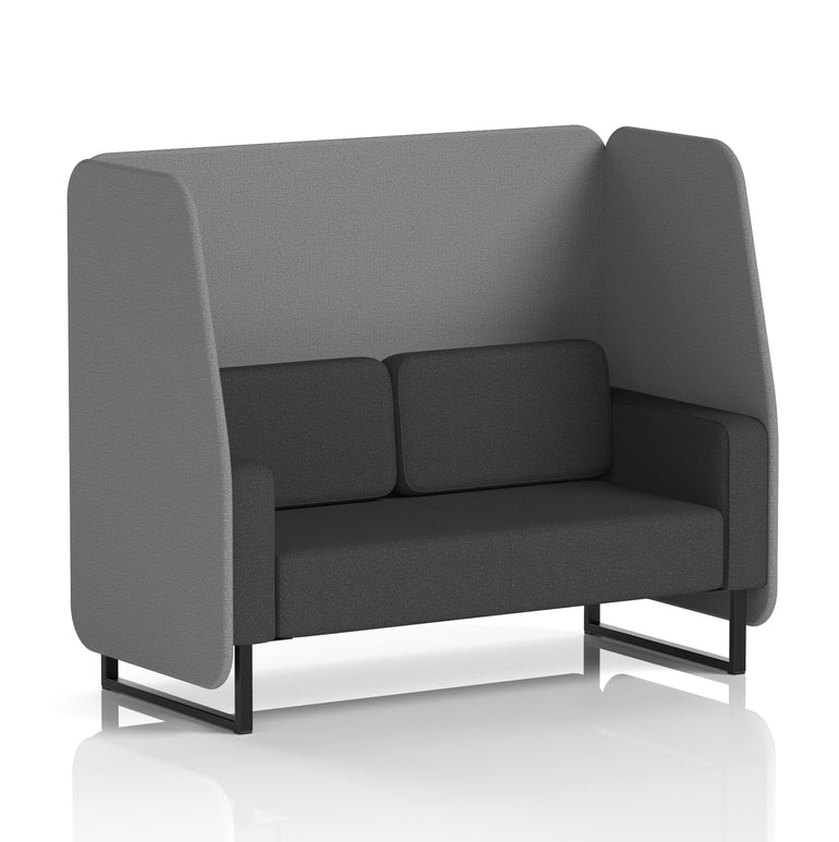 Brixworth Open Office Booth Pod, 1–3 Seater, Multiple Two-Tone Colour Options, Black or White Frame, Plywood & Fabric, Self-Assembly, 10yr Frame/5yr Fabric Warranty