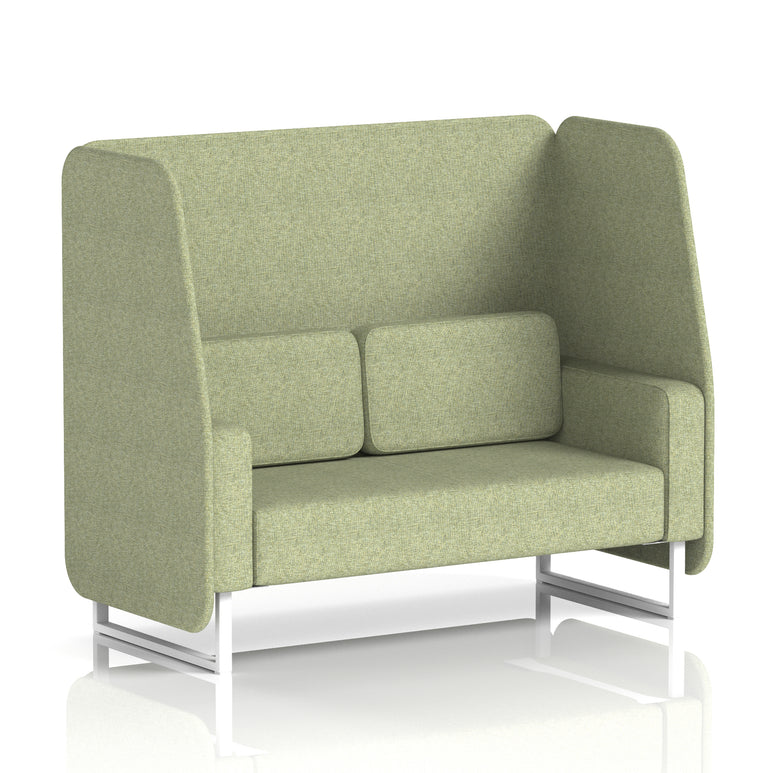 Brixworth Open Booth Single Tone – 1/2/3 Seater, Multiple Panel & Sofa Colours, Black or White Frame, Self-Assembly, Plywood & Fabric, 10yr Frame Warranty – Office Seating Pod