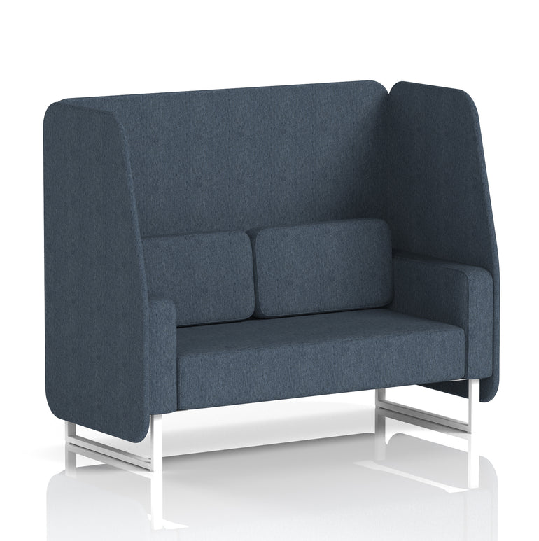 Brixworth Open Booth Single Tone – 1/2/3 Seater, Multiple Panel & Sofa Colours, Black or White Frame, Self-Assembly, Plywood & Fabric, 10yr Frame Warranty – Office Seating Pod