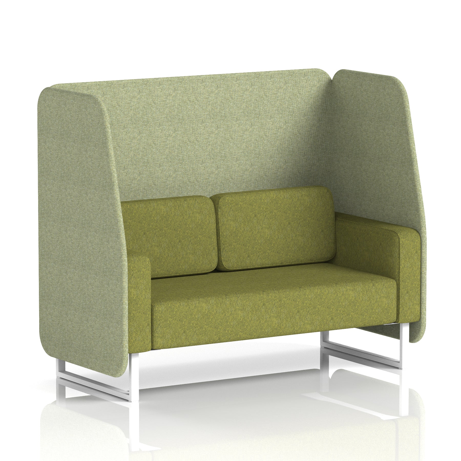 Brixworth Open Office Booth Pod, 1–3 Seater, Multiple Two-Tone Colour Options, Black or White Frame, Plywood & Fabric, Self-Assembly, 10yr Frame/5yr Fabric Warranty