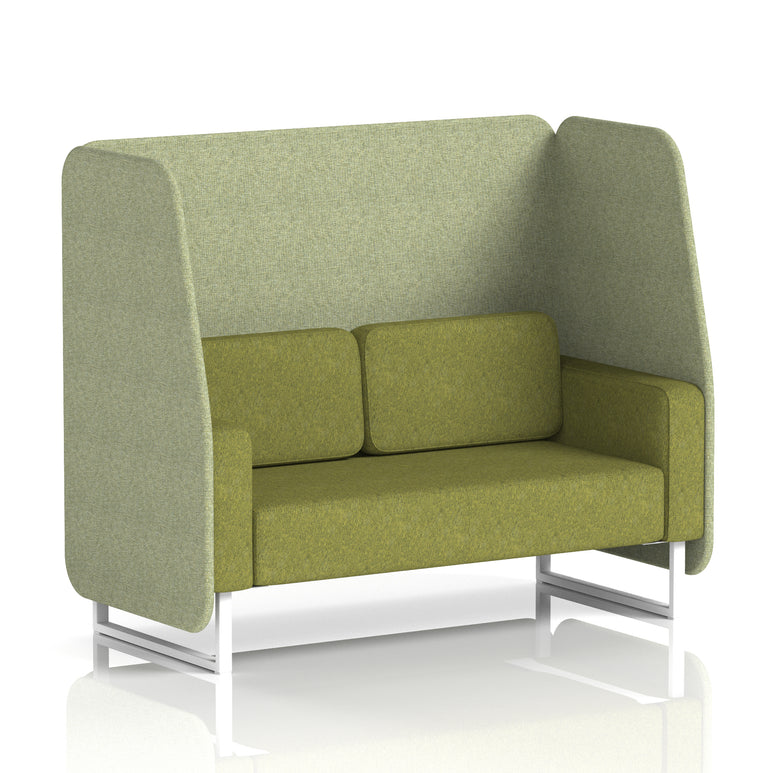 Brixworth Open Office Booth Pod, 1–3 Seater, Multiple Two-Tone Colour Options, Black or White Frame, Plywood & Fabric, Self-Assembly, 10yr Frame/5yr Fabric Warranty