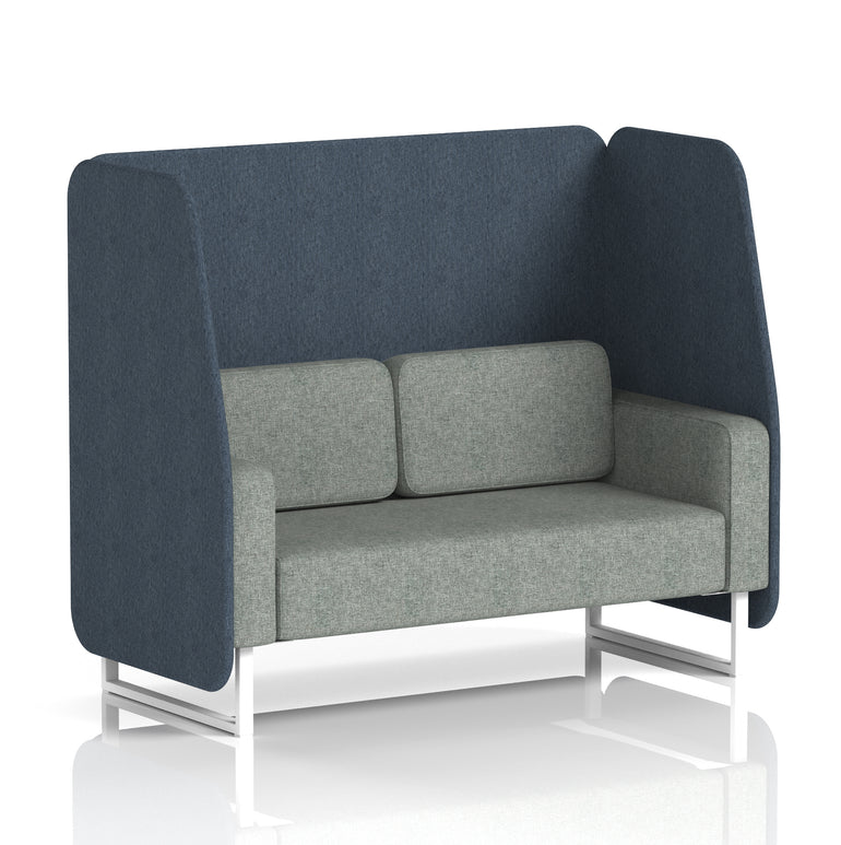 Brixworth Open Office Booth Pod, 1–3 Seater, Multiple Two-Tone Colour Options, Black or White Frame, Plywood & Fabric, Self-Assembly, 10yr Frame/5yr Fabric Warranty