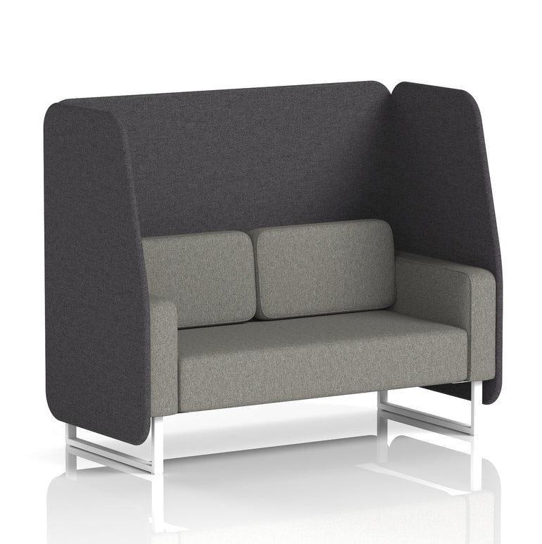 Brixworth Open Office Booth Pod, 1–3 Seater, Multiple Two-Tone Colour Options, Black or White Frame, Plywood & Fabric, Self-Assembly, 10yr Frame/5yr Fabric Warranty