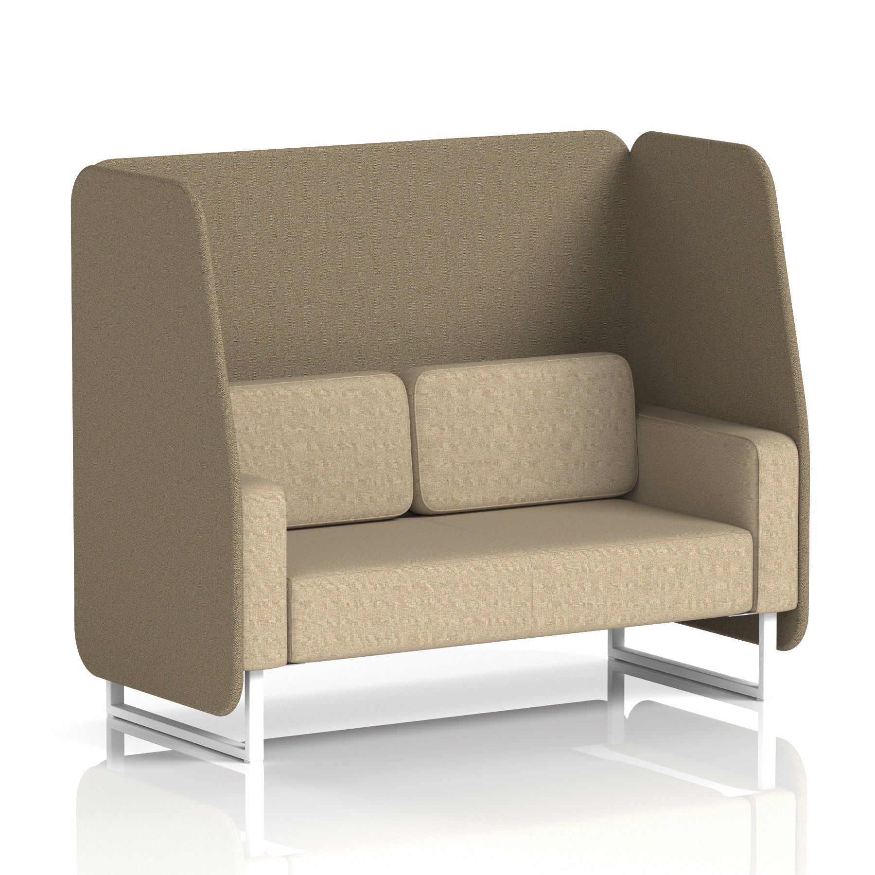 Brixworth Open Office Booth Pod, 1–3 Seater, Multiple Two-Tone Colour Options, Black or White Frame, Plywood & Fabric, Self-Assembly, 10yr Frame/5yr Fabric Warranty
