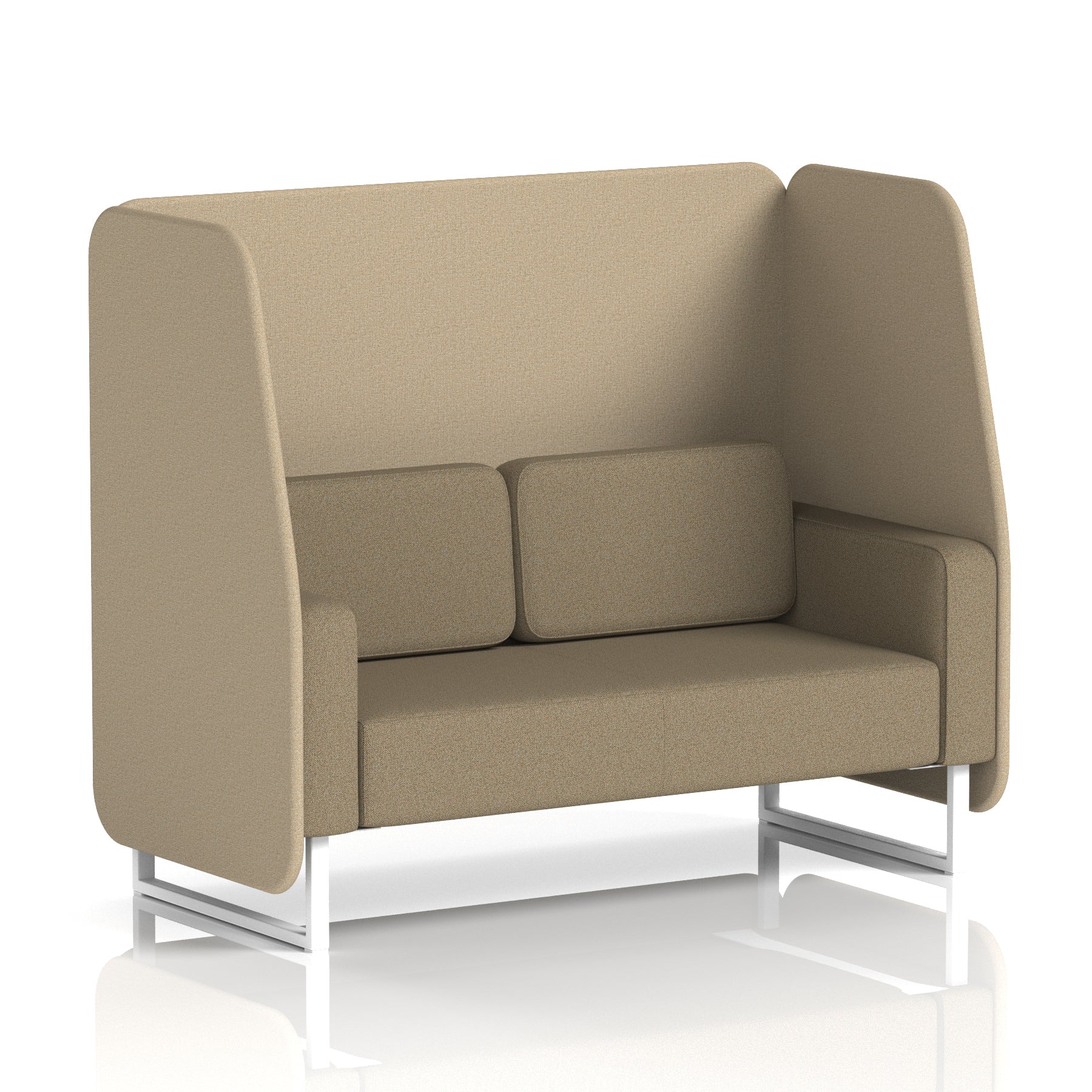 Brixworth Open Office Booth Pod, 1–3 Seater, Multiple Two-Tone Colour Options, Black or White Frame, Plywood & Fabric, Self-Assembly, 10yr Frame/5yr Fabric Warranty